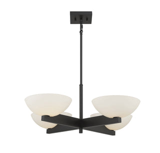 Fallon Four Light Chandelier in Matte Black