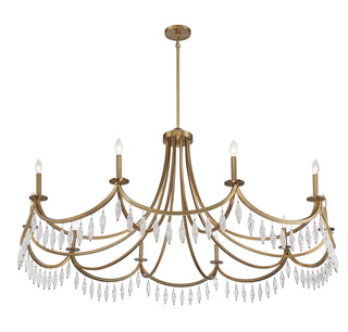 Kameron Ten Light Chandelier in Warm Brass