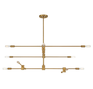 Lyrique 12 Light Chandelier in Warm Brass