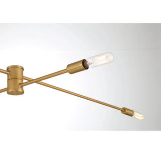 Lyrique 12 Light Chandelier in Warm Brass