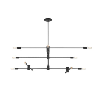 Lyrique 12 Light Chandelier in Matte Black