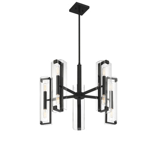 Winfield Ten Light Chandelier in Matte Black