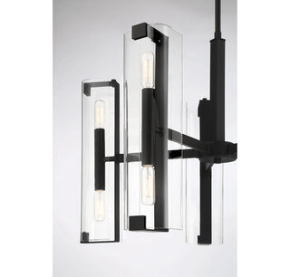 Winfield Ten Light Chandelier in Matte Black