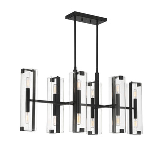 Winfield 12 Light Chandelier in Matte Black