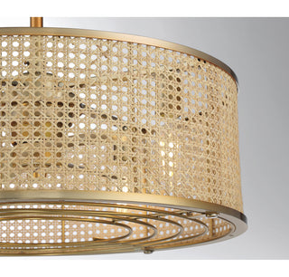 Astoria LED Fan D'Lier in Warm Brass