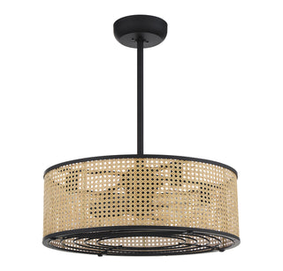 Astoria LED Fan D'Lier in Matte Black