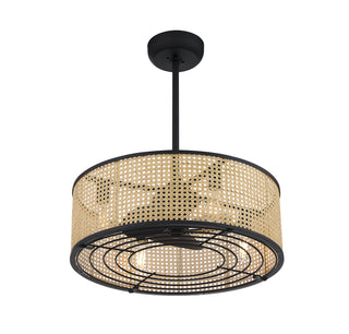 Astoria LED Fan D'Lier in Matte Black