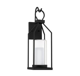 Hamilton One Light Outdoor Wall Lantern in Matte Black