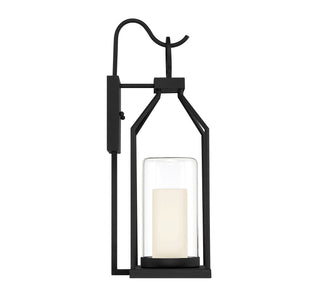 Hamilton One Light Outdoor Wall Lantern in Matte Black