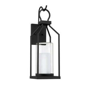 Hamilton One Light Outdoor Wall Lantern in Matte Black