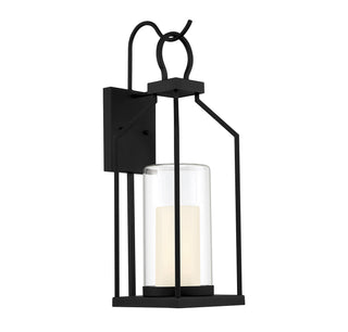 Hamilton One Light Outdoor Wall Lantern in Matte Black