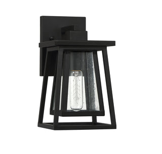 Denver One Light Outdoor Wall Lantern in Matte Black