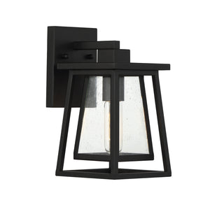 Denver One Light Outdoor Wall Lantern in Matte Black