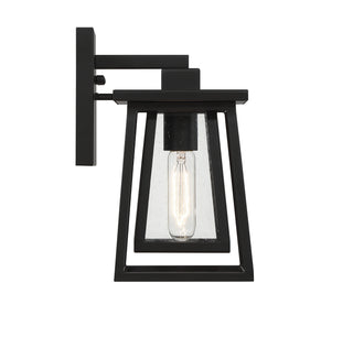 Denver One Light Outdoor Wall Lantern in Matte Black