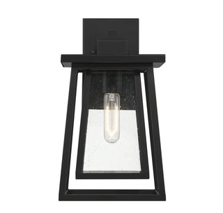 Denver One Light Outdoor Wall Lantern in Matte Black