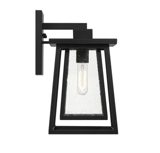 Denver One Light Outdoor Wall Lantern in Matte Black
