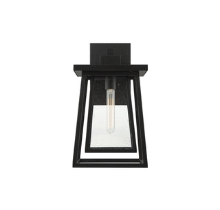 Denver One Light Outdoor Wall Lantern in Matte Black
