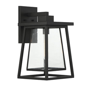 Denver One Light Outdoor Wall Lantern in Matte Black