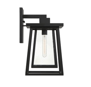 Denver One Light Outdoor Wall Lantern in Matte Black