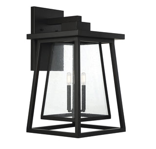 Denver Three Light Outdoor Wall Lantern in Matte Black