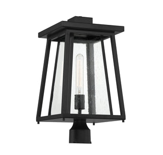 Denver One Light Outdoor Post Lantern in Matte Black