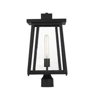 Denver One Light Outdoor Post Lantern in Matte Black