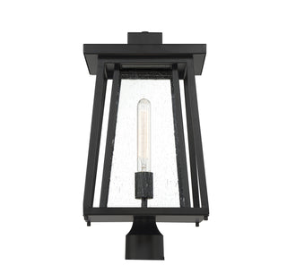 Denver One Light Outdoor Post Lantern in Matte Black