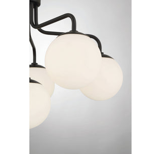 Marco Six Light Semi-Flush Mount in Matte Black