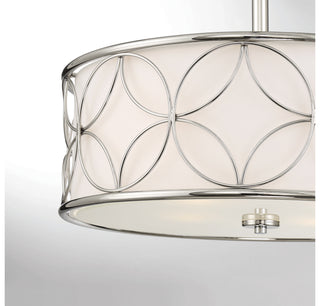 Reid Four Light Semi-Flush Mount in Polished Nickel