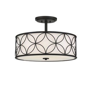Reid Four Light Semi-Flush Mount in Matte Black