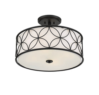 Reid Four Light Semi-Flush Mount in Matte Black