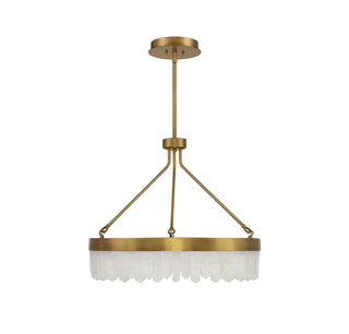 Landon LED Pendant in Warm Brass