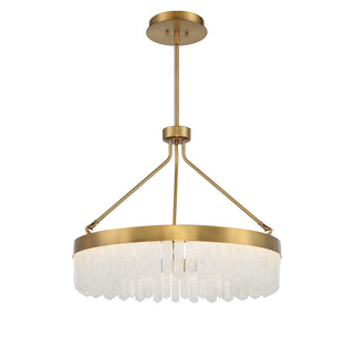 Landon LED Pendant in Warm Brass