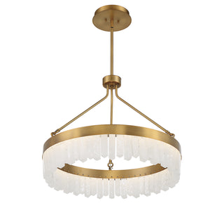 Landon LED Pendant in Warm Brass