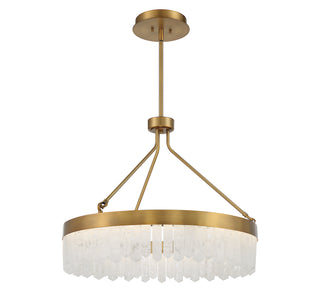 Landon LED Pendant in Warm Brass