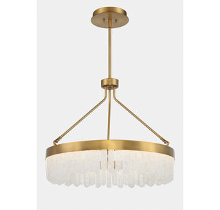 Landon LED Pendant in Warm Brass