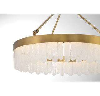 Landon LED Pendant in Warm Brass
