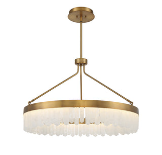 Landon LED Pendant in Warm Brass