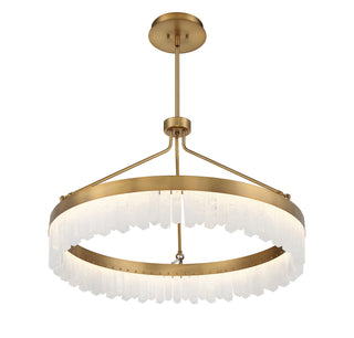 Landon LED Pendant in Warm Brass