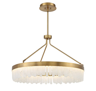 Landon LED Pendant in Warm Brass