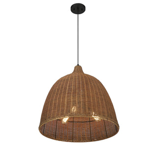 Macra Three Light Pendant in Café