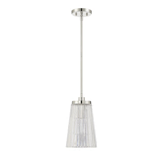 Chantilly One Light Pendant in Polished Nickel