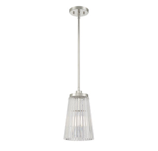Chantilly One Light Pendant in Polished Nickel