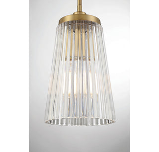 Chantilly One Light Pendant in Warm Brass