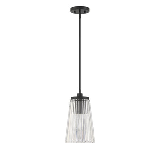 Chantilly One Light Pendant in Matte Black