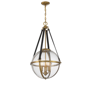 Bozeman Four Light Pendant in Warm Brass
