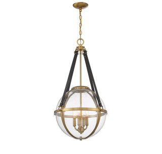 Bozeman Four Light Pendant in Warm Brass