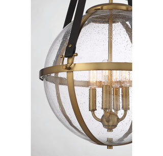 Bozeman Four Light Pendant in Warm Brass