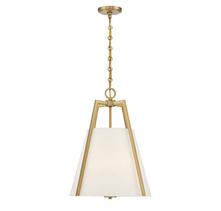 Mansfield Three Light Pendant in Warm Brass