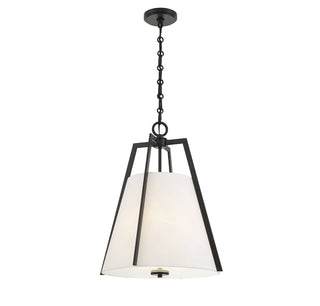 Mansfield Three Light Pendant in Matte Black